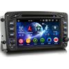 Erisin 8-Core Android 14 4GB+64GB 2 Din DVD Autoradio GPS Navigatore per Mercedes Classe A/C/G/CLK W209 W203 Viano Vito W463 7 Supporto Bluetooth 5.0 CarPlay Android Auto WiFi DSP RDS CANbus OBD2 CD