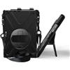 QUYISHAN Custodia per tablet compatibile con Microsoft Surface Pro 7/6/5/4/Pro 7+ W, tracolla e cavalletto rotante e manico, custodia protettiva robusta antiurto resistente, nera