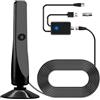 QuivyLivy Antenna HD per interni con portata di 50 miglia, supporto 1080p, cercatore di segnale amplificato, struttura in metallo, cavo coassiale per TV digitale