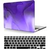 HLAAJJX Custodia Compatibile con Nuovo Macbook Pro 15 pollici 2019 2018 2017 2016 con Touch Bar e Touch ID A1990 A1707, Case Rigida Protettivo Plastica Copertina & Tastiera Cover, Viola