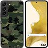 Tumundosmartphone Cover Silicone per Samsung Galaxy S22 5G Disegno Disegni - Mimetico