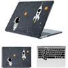 HLAAJJX Custodia Rigida per Macbook Pro 13 pollici (2012-2015 Release) A1425 A1502 con display Retina,Case Hardshell Protettiva & EU Tastiera Cover Nero,Razzo Spaziale