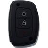 Lage Guscio Cover Chiave in Silicone Telecomando Auto Hyundai 3 tasti (vedere compatibilità nelle foto) i10 i20 i30 i40 ix20 ix25 ix30 ix35 ix45 ix55 Solaris Mistra Verna Sonata Santa Fe Tucson (NERO)