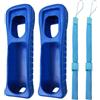 SZLG Custodia in silicone con cinturino da polso per telecomando Wii (blu)