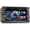 Erisin 8-Core 4GB RAM 64GB ROM Android 14 Autoradio 2 Din GPS Navigazione Autoradio Bluetooth Supporta Carplay Android Auto WiFi 4G DAB+ DSP USB RDS OBD2 DVB-T2 Lettore CD DVD Schermo tattile IPS