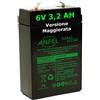 ANFEL Batteria al piombo 6V 3,2Ah con faston AGM FLA6-3.2 ANFEL