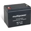 akku-net Batteria al piombo akku-net (multipower) MP75-12C resistente ad uso ciclico, 12V, Lead-Acid