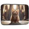 YVNKHKU A Cute Little Cat Custodia antiurto sottile, leggera, portatile, protettiva da viaggio per 17 pollici