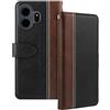 Shantime Custodia in Pelle con Ribalta Compatibile con TCL NxtPaper 70 Pro 5G Case con Portacarte Blocco RFID Cavalletto Magnetico Design Sottile Copertura(Nero)