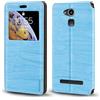 Shantime Custodia Flip in Pelle PU con Finestra Visibile e Chiusura Magnetica Invisibile Compatibile con Saiet Smart Senior STS550, Protezione Totale (Azzurro chiaro)