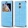 Shantime Custodia Flip in Pelle PU con Finestra Visibile e Chiusura Magnetica Invisibile Compatibile con Artfone Smart 500, Protezione Totale (Azzurro chiaro)