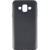 Shantime Custodia in TPU Compatibile con Samsung Galaxy J7 Duo, Cover Protettiva Morbida e Antiurto con Ritagli Precisi e Design Sottile Antigraffio (Nero)