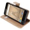ebestStar - Cover Compatibile con Wiko Sunny 2 Plus Custodia Portafoglio Pelle PU Protezione Libro Flip, Dorato [Apparecchio: 146.3 x 73.7 x 9.8mm, 5.0'']
