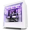 NZXT H7 - Case da gioco per PC Mid Tower ATX - Porta I/O USB tipo-C anteriore - Pannello laterale in vetro temperato a sgancio rapido - Supporto GPU verticale - Illuminazione RGB integrata - Bianco