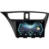 KGAIXN 9 Autoradio Android 15 per Honda Civic 9 FK FB 2012-2017 CarPlay & Car Stereo Multimedia Player con GPS WiFi BT USB FM Mirror Link SWC telecamera posteriore(2+64G)