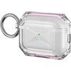 AKABEILA Custodia per AirPods Pro 3 Custodia di ricarica con moschettone AirPods Pro 3 2025 Trasparente Carino Colore Clash Soft TPU Case Cover AirPods Pro 3a generazione