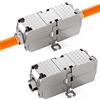 HB-DIGITAL 2 cavi di rete LSA Cat 6a, connettore da 10 Gbps, connessione LAN senza attrezzi e prolunga per cavo di installazione LAN, Ethernet RJ45, compatibile con cavo LSA