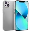 doupi UltraSlim Custodia per iPhone 13 Mini (5,4 Pollici), Satinato fine Piuma Facile Mat Semi Trasparente Cover, Bianco