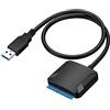 Doenfae Convertitore Adattatore Da USB 3.0 un 22 Pin Adattatori SataIII un USB3,0 per SSD HDD Da 2,5 Pollici Da 3,5 Pollici