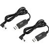 YOKIVE 2pz DC 5V a DC 9V USB Step Up Voltaggio Convertitore, Cavo Alimentazione con DC Gomito jack 5,5 mm x 2,5 mm, Ottimo per Router, Auto Guida Registratore (Nero, 6W 1A)