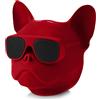 mumisuto Creativo Altoparlante Bluetooth a Forma di Cane, Lettore Musicale Stereo Portatile con Chip Bluetooth 4.1, Ampia Memoria (red)