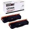 TONERLIFE Toner Hp Laserjet pro MFP M28w CF244a CF 244a Compatibile con M15w M15a M16a M16w M29a M29w Colore Nero (Nero, 2-Pack)