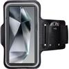 CoverKingz Fascia da braccio sportiva per Samsung Galaxy S24 Ultra - Borsa da braccio con scomparto per chiavi - Supporto per braccio superiore - Fascia da braccio sportiva per cellulare - Nero