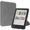 SATURCASE Custodia per Kobo Clara Colore/Clara BW/Clara 2E 6 pollici, in pelle PU e silicone, flip folio pieghevole, trasformabile, supporto ultra sottile e leggero con funzione Sleep/Wake (Grigio)