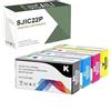 RUICAILI Ricambio per SJIC22P cartuccia d'inchiostro Kit per stampante TM-C3500 ColorWorks C3500 (confezione da 4)