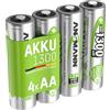 ANSMANN Mignon AA MaxE Tipo 1300mAh Phone Batteria Ricaricabile ad Alta Capacita 4x Mignon AA HR6