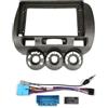 YBFYTUSE Pannello Stereo Auto Per Jazz 2002-2008 Mascherina Per Autoradio Stereo Da 9 Pollici 2 DIN Con Cornice E Rivestimento Per Cruscotto(B RHD Frame Cable)