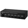 HUIOP altoparlante,HUIOP LINEPAUDIO Selettore altoparlanti 2 in 4 Out Box Amplificatore a 4 zone e selettore altoparlanti con controllo del volume Jack a banana Jack da 6,5 mm per auricolari,Selettore altop