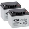 Akkuman.de Akkutechnik vom Fachmann 2 batterie AGM 12 V 50 Ah al piombo - resistente ai cicli compatibili WP50-12NE MP50-12C 12LCP-50 REC50-12I e altre sedie a rotelle