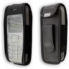 caseroxx Borsa in pelle con clip da cintura per Nokia 1110 / 1110i / 1112, Funda carcasa vera pelle (con finestra trasparente) in nero