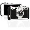 PTAAOML Custodia Telefono Vintage Camera, 3D Silicone Case con Lanyard, Resistente agli Urti e Graffi, Design Fotocamera Vintage per iPhone 12 13 14 15 Mini Pro Promax Plus