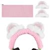 Geekria NOVA - Copertura per fascia in tessuto lavorato a maglia + attacco orecchie da gatto, compatibile con cuffie Razer Kraken V4, SteelSeries Arctis Nova Pro, HyperX Cloud III, Sennheiser GSP 300