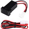 Qiilu Caricabatteria auto 12V-24V 2.1A Presa di corrente per adattatore di alimentazione con doppia porta USB