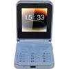 Dpofirs Cellulare a Conchiglia 2G, Telefono con Tasti Grandi per Anziani, Schermo 2,6 Pollici, Batteria 1400 MAh, 4 Schede SIM, Torcia LED, Fotocamera, Blu