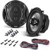 GK SOUND KIT SET PER BOSS AUDIO SYSTEMS NX524 2 altoparlanti coassiali a 4 vie 5,25 13 cm, 150 watt rms 300 watt max, 4 ohm, 83 db, con sospensione in gomma, a coppia + cavi di installazione omaggio