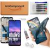 AmComponent - display di ricambio per HUAWEI Y6 2019 MRD-LX1 frame LX3 LX1N LX2 schermo LCD touch screen vetro | Componente di ricambio con luminosità intensa e risposta al tocco reattiva