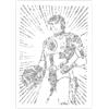 Generic Capitan Futuro - Poster del Eroe della serie anime con la sua storia raccontata all'interno in disegno | regalo disegno captain futur manga (A2-42x60cm)