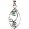 Handmade Generico Ciondolo con topazio blu, pietra preziosa sfaccettata, ciondolo in argento sterling 925, regalo per lei, gioielli con pietra portafortuna di dicembre