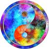 Kunst und Glas Idea regalo Yin e Yang Suncatcher n. 19. Ø 15 cm · Natale Compleanno · simbolo opposti · dì Grazie · appendiabiti per finestra · vetro acrilico infrangibile