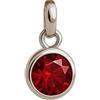 Handmade Generico 925 Sterling Silver Minimalist Red Garnet Pendant January Birthstone Round Stone Pendant