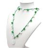 Generico Collana Donna uncinetto e pietre dure con pendente in opalite