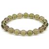Generico Bracciale Elastico con Quarzo Fumé Naturale e Separatori in Metallo Pietre Dure