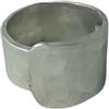 Generico anello fascia alluminio, martellato color argento, con incisione interna