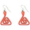 Generico Orecchini in alluminio anodizzato.Modello Azimut small Rosso