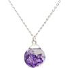 Cairui Design Viola Non ti scordar di mé Statice Vero Fiori Resina Bicchiere Palla Argento Sterling 925 Collane Con pendenti Donna Handmade