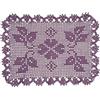 Handmade Runner da tavolo all'uncinetto viola